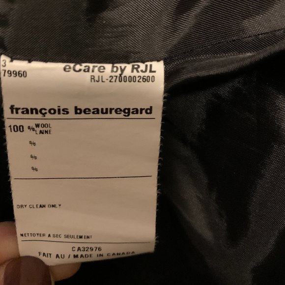 70s inspired light wool peacoat made in Canada - Picture 7 of 8